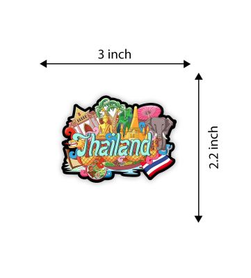 Indian State Theme Wooden Fridge Magnet  Magnet for Home Office Kitchen Refrigerator Door Stylish Decor Souvenir Gift  Indoor Decorative Gift Item (Thailand Fridge Manget)